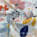 Tissu en mousseline de polyester pur à imprimé floral coloré
